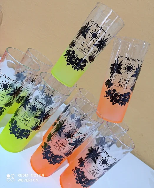 Kit 100 uni Copos Long Drink 350ml DEGRADE Personalizados - Imagem 2
