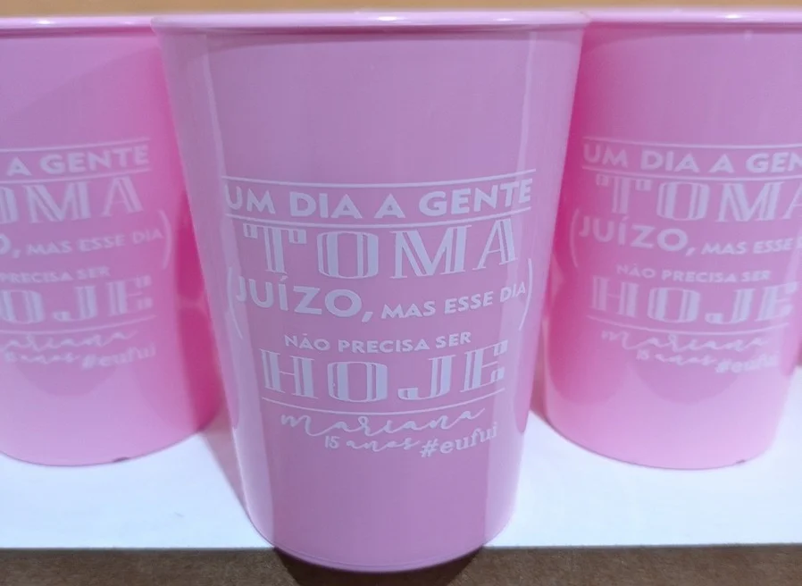 Kit 100 uni Copos Mini Twister 300ml Personalizados