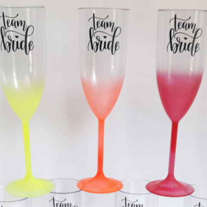 Kit 50 uni Taças de Champanhe DEGRADE 190ml Personalizadas - Imagem 2