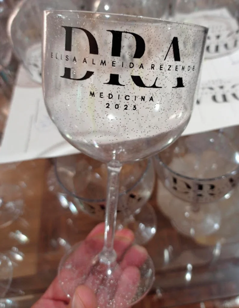 Kit 50 uni Taças de Gin 580ml c/ Glitter Personalizadas - Imagem 2