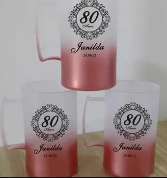 Kit 100 uni Canecas chopp 300ml DEGRADE JATEADO Personalizadas - Imagem 2