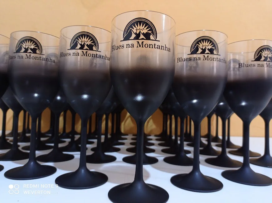 Kit 50 uni Taças de Vinho DEGRADE 320ml Personalizadas - Imagem 2