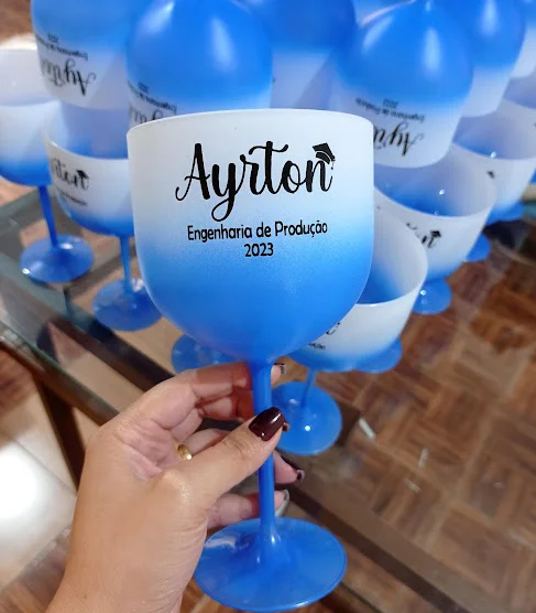 Kit 50 uni Taças de Gin DEGRADE JATEADO 450ml Personalizadas - Imagem 2