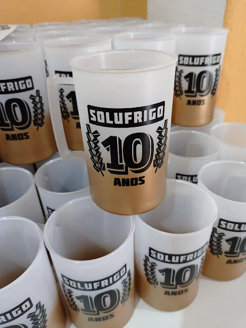 Kit 100 uni Canecas chopp 430ml DEGRADE JATEADO Personalizadas