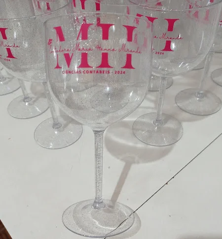 Kit 50 uni Taças de Gin 450ml c/ Glitter Personalizadas - Imagem 2